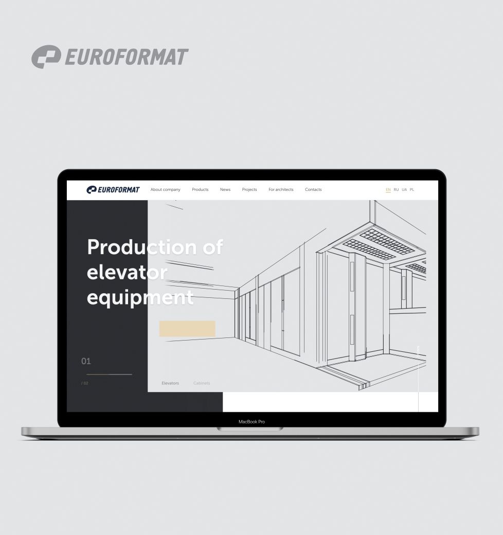 Corporate website for <br>«Euroformat»